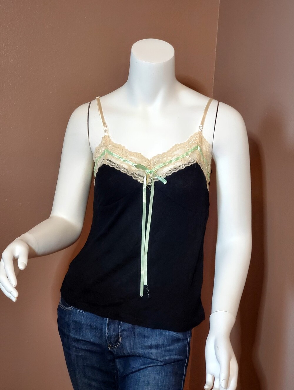 Urban Outfitters DAMSEL Y2K Black Knit Camisole Size S